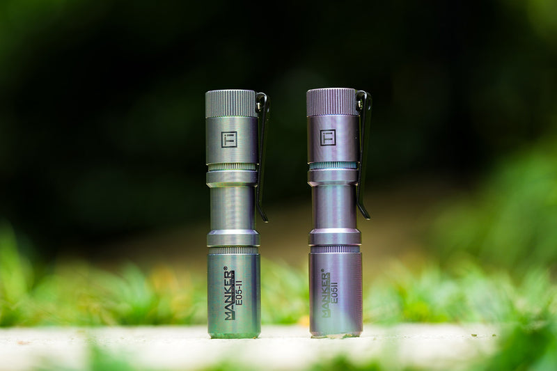 Manker E05 II Ti - Colorful MAO - Limited Edition (Green & Purple) 1300 Lumens