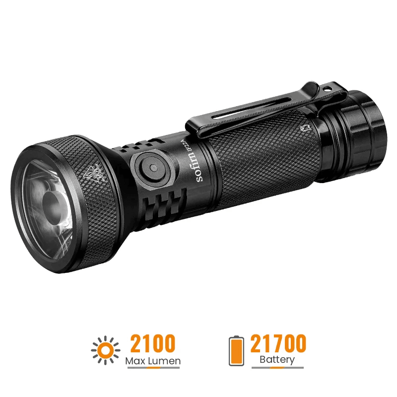 Sofirn IF22A LED Flashlight (TIR Lens) 2100 Lumens with K40 FT Battery