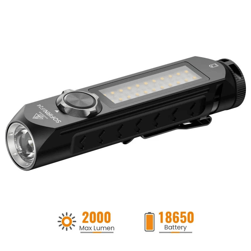 Sofirn IF24 with RGB EDC Flashlight Rechargeable Spotlight & Floodlight 2000 Lumens