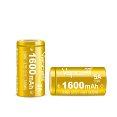 Vapcell 18350 H16 1600mah 5A Flat Top Rechargeable Battery