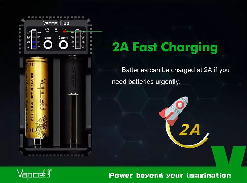 Vapcell U2 Battery Charger