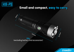 Cyansky H1R-P9 EDC Flashlight 1300 Lumens (Black)