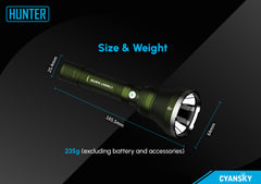 Cyansky Hunter Multi-Color Long-Range Hunting Flashlight 1800 Lumens