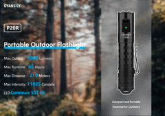 Cyansky P20R Portable Outdoor Flashlight 1900 Lumens