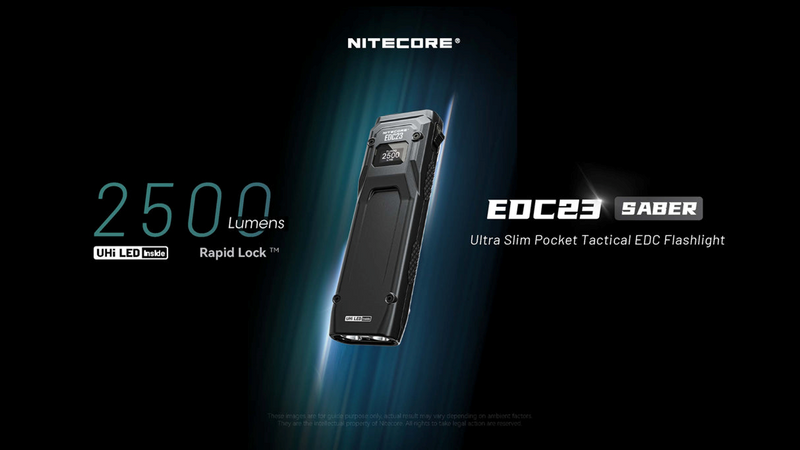 Nitecore EDC23 2500 Lumen USB-C Rechargeable Ultra-Slim EDC Flashlight