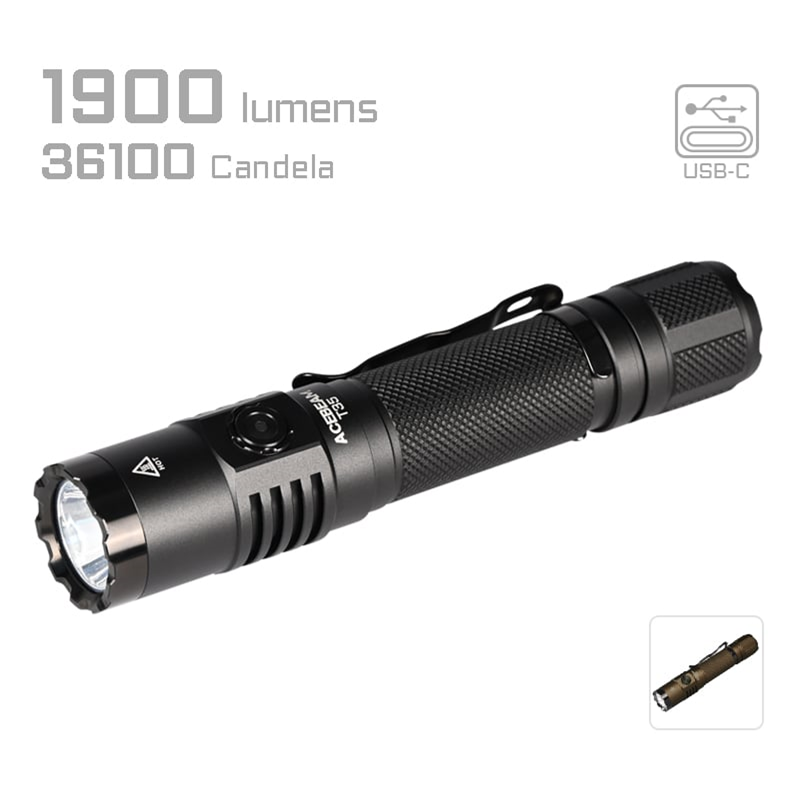 Acebeam T35 Compact Tactical Flashlight 1900 Lumens